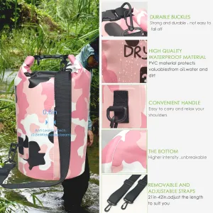 Waterproof Dry Bag 5L and Clear Waterproof Bags 3Piece, Water Tight Cases Pouch, Waterproof Storage Bags for Kayaking, Boating, Swimming, Hiking, Camping and Fishing
