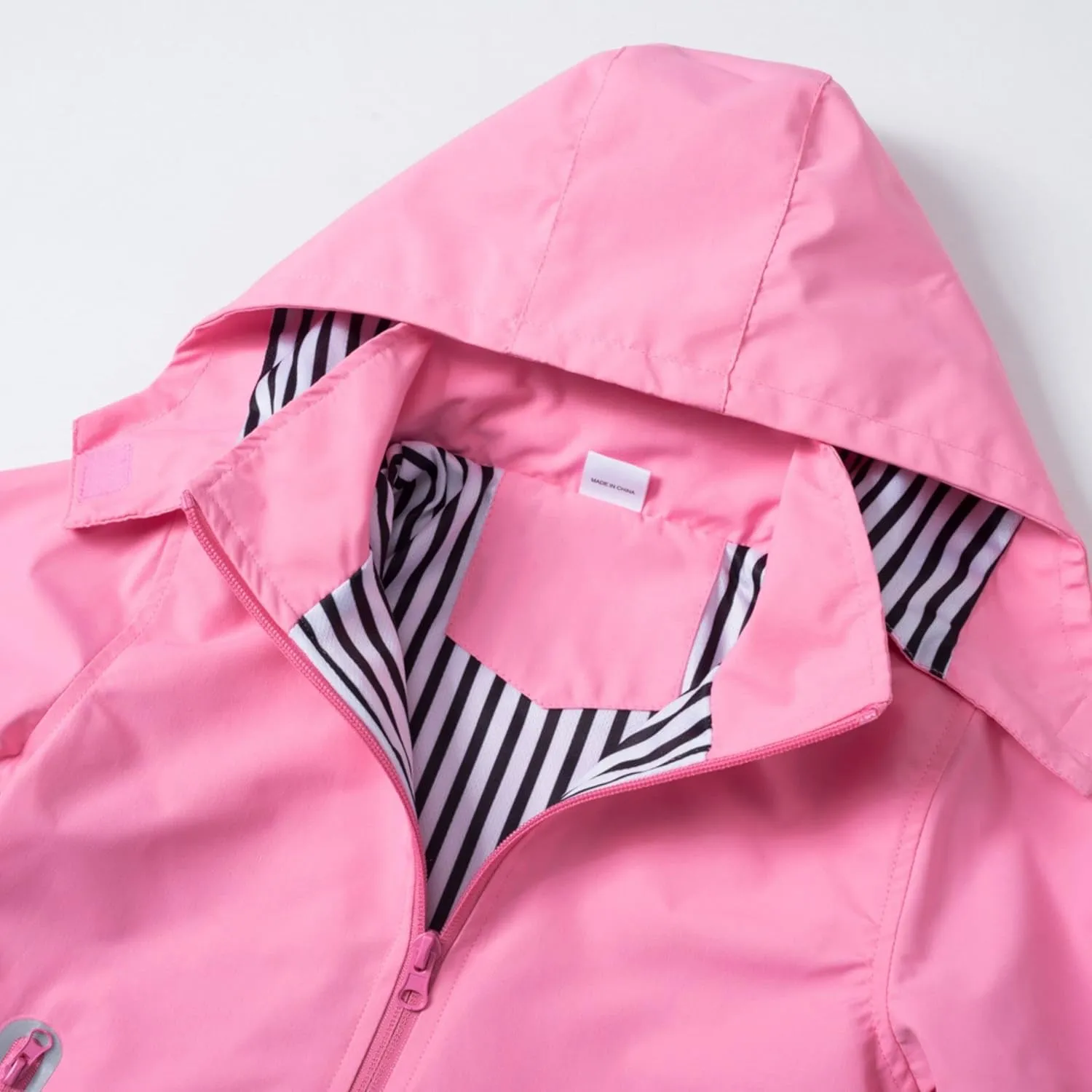 Waterproof Hooded Jacket for Boys Girls,Kids Raincoats Outdoor Windbreaker Dinosaur Rain Jacket