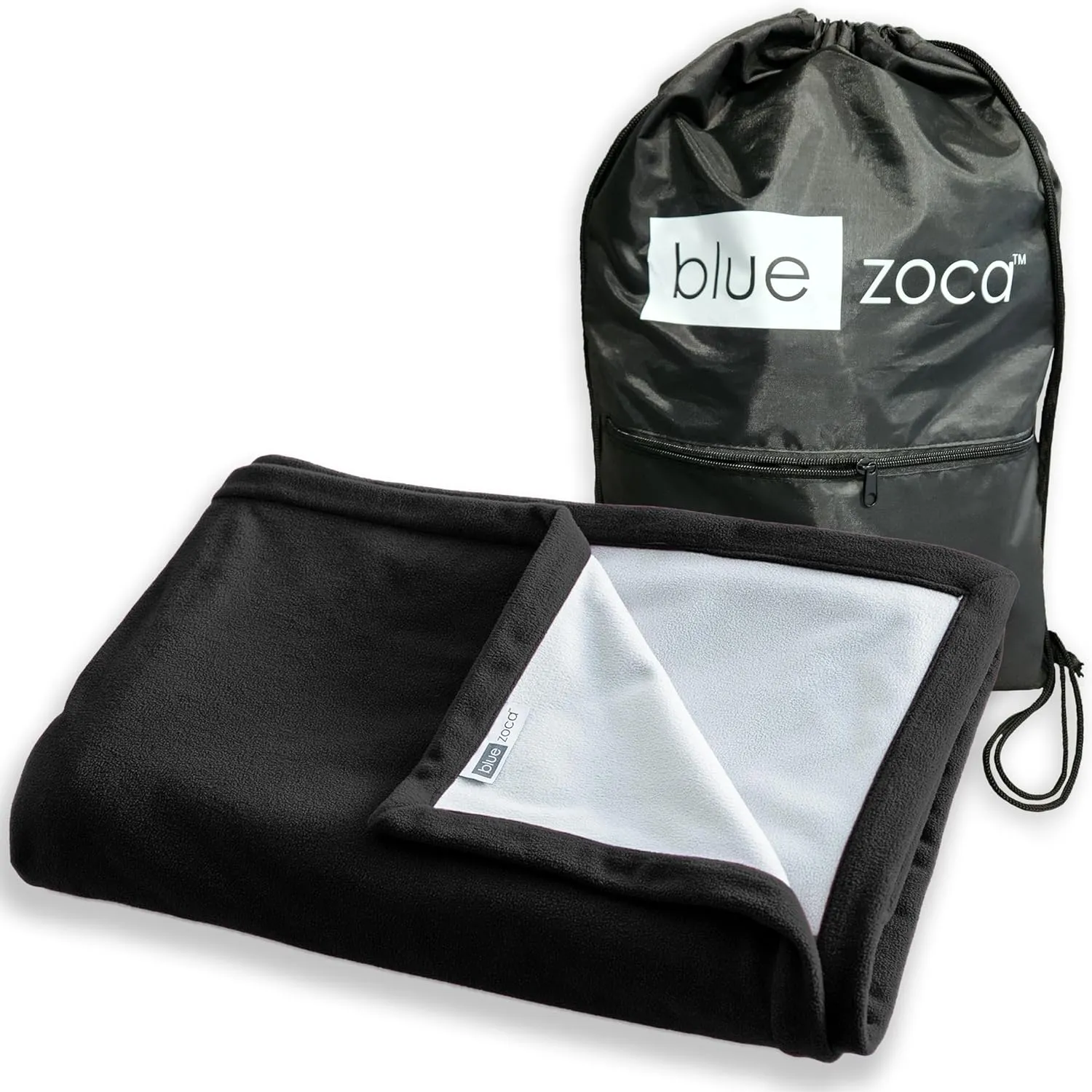 Waterproof Travel Blanket | for Camping, Hiking, Outdoor Sporting Events, Picnics & More | Three Layers to Keep You Warm & Dry Anywhere | Machine Washable & Pet Friendly - 65x50in Black