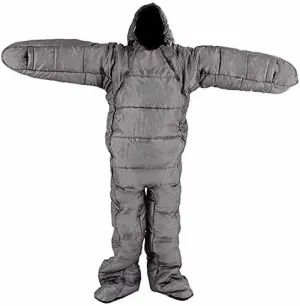 Wearable Mummy Sleeping Bag for Adults, Full Body Human-Shaped 3-Season Sleeping Bag for Camping & Hiking