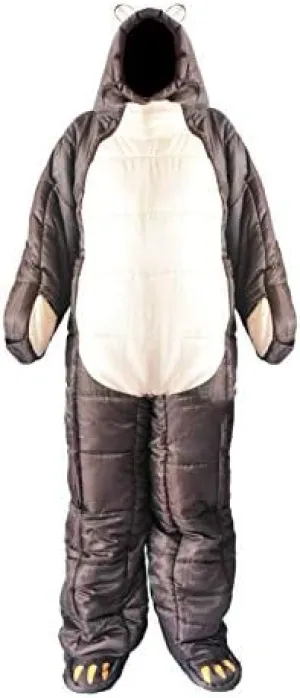 Wearable Sleeping Bag Suit Adult, Outdoor Sleeping Bag,Bear Shape Sleeping Bag, for Camping, Hiking,Traveling, Human Shaped, Zipper Design