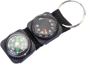 Webbing Thermometer Compass Aluminum Mountaineering Buckle Thermometer Compass Multifunctional