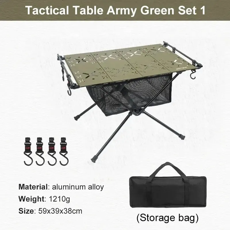 WEST TUNE Camping Folding Table Portable Aluminium Alloy Outdoor Table