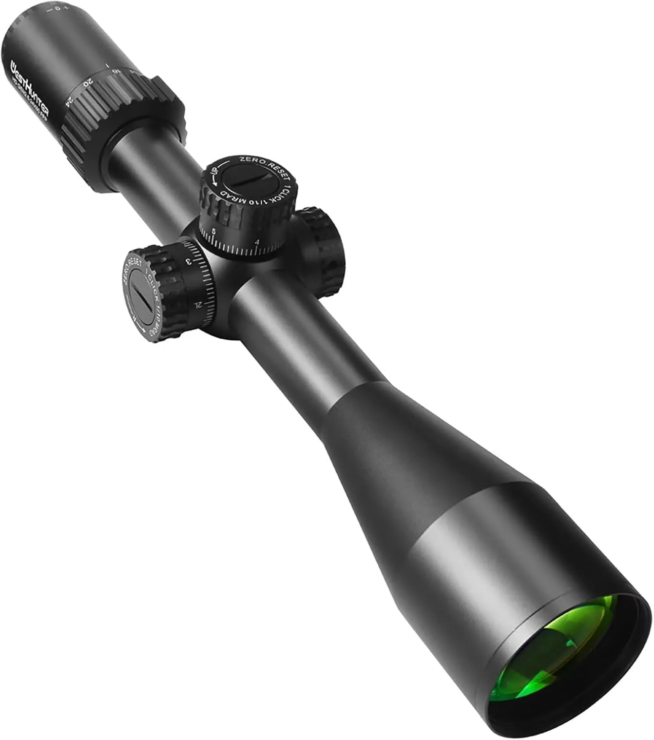 WestHunter Optics HD GEN2 6-24x50 FFP Precision Competition Riflescope, 30 mm Tube First Focal Plane Etched Glass Reticle Tactical 1/10 MIL Shooting Scopes | Zero Stop/Zero Reset
