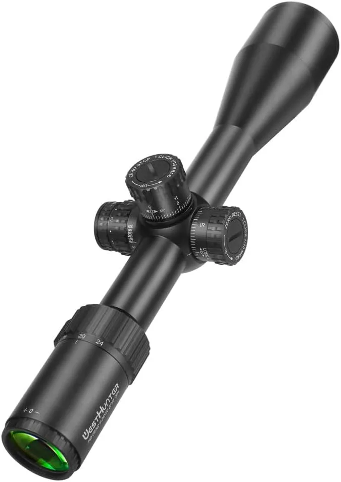 WestHunter Optics HD GEN2 SFIR FFP Precision Competition Riflescope, 30 mm Tube First Focal Plane Etched Glass Illuminated Reticle Tactical 1/10 MIL Shooting Scopes | Zero Stop