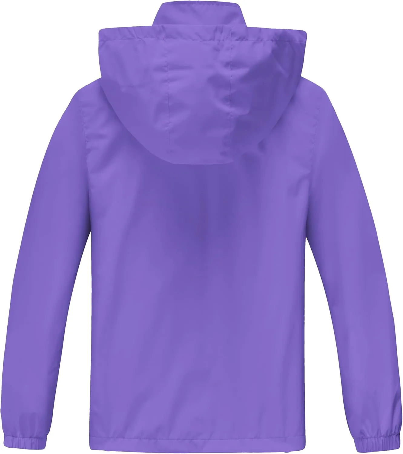 WICKHAM Boys Girls Waterproof Rain Jacket Detachable Hood Lightweight Raincoats for Kids Windbreaker Coat