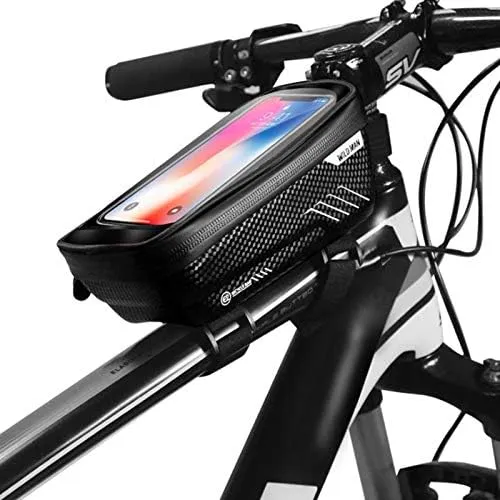WILD MAN Hard Shell Touch Screen Phone Holder Type Bike Bag Waterproof for Road Mountain Cycling