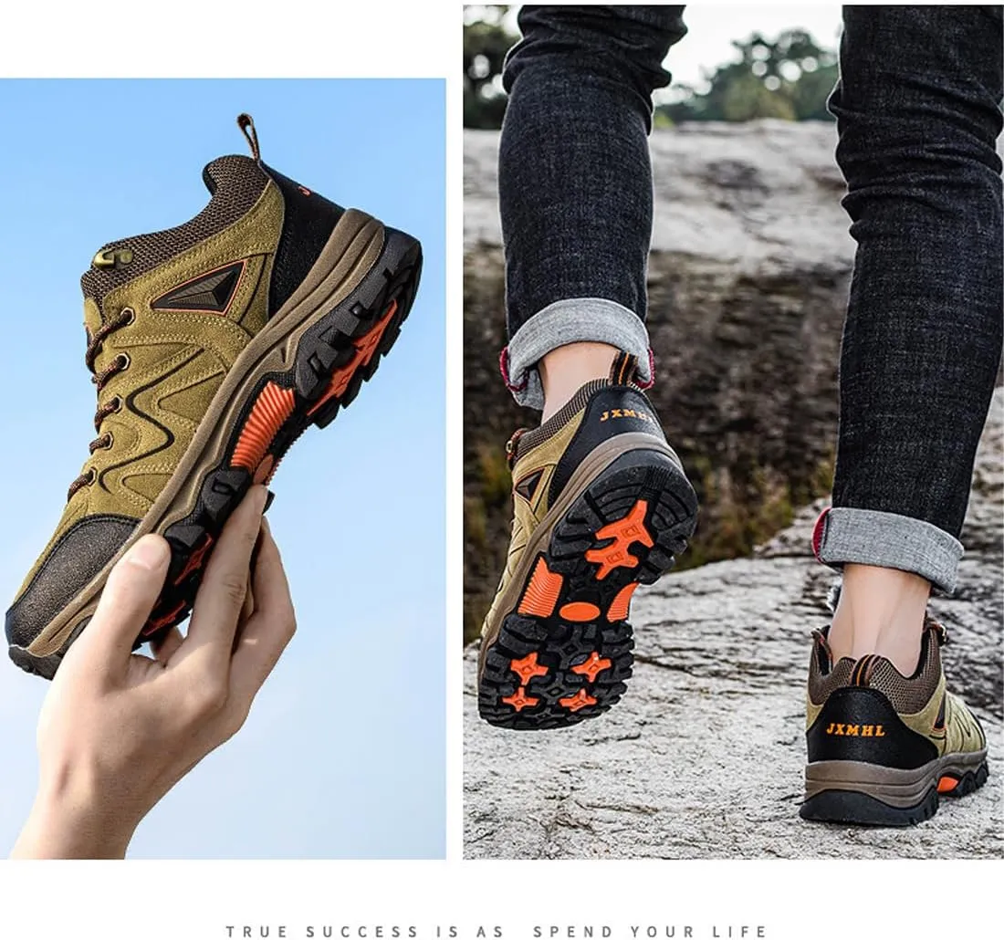 Winter Hiking Boots Men,Men's Comfortable Waterproof Orthopedic Walking Shoes Outdoor Wear-Resistant Hiking Shoes