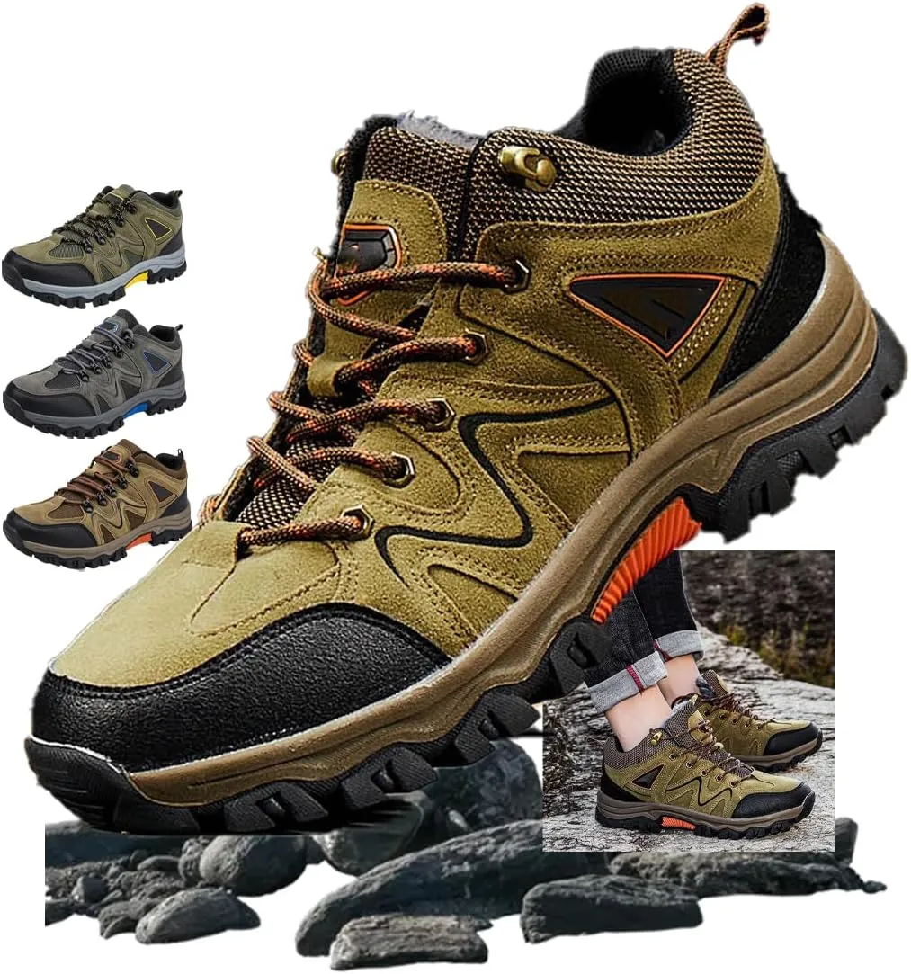 Winter Hiking Boots Men,Men's Comfortable Waterproof Orthopedic Walking Shoes Outdoor Wear-Resistant Hiking Shoes