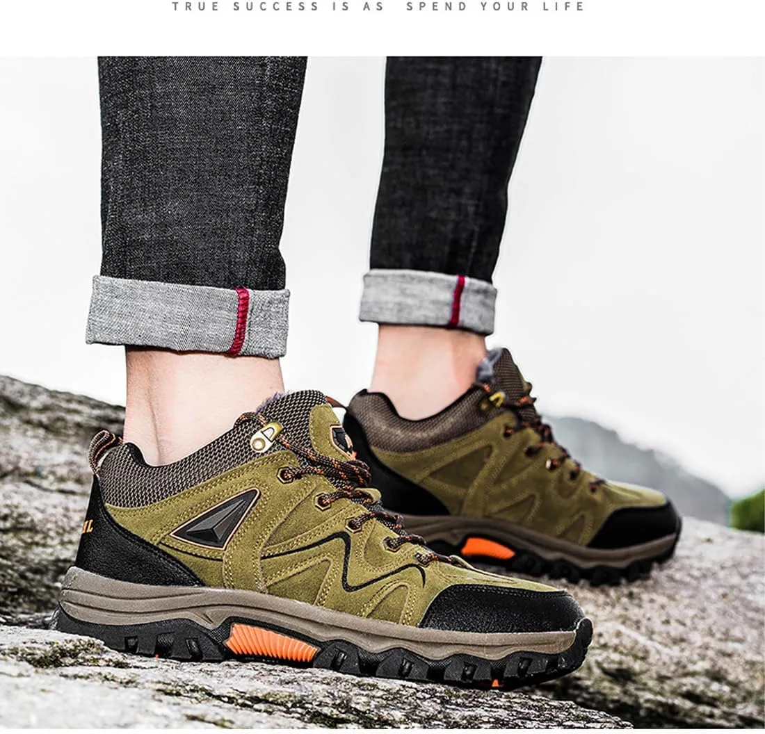 Winter Hiking Boots Men,Men's Comfortable Waterproof Orthopedic Walking Shoes Outdoor Wear-Resistant Hiking Shoes