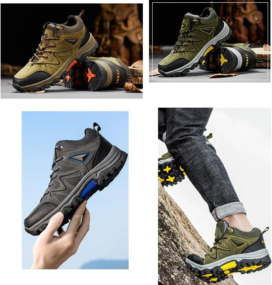 Winter Hiking Boots Men,Men's Comfortable Waterproof Orthopedic Walking Shoes Outdoor Wear-Resistant Hiking Shoes