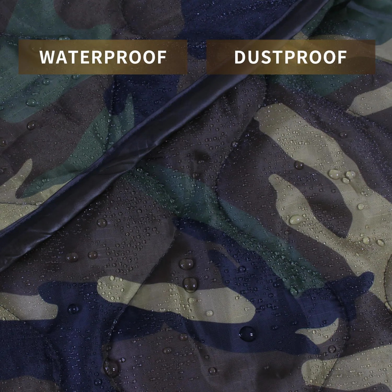 WINWAY Outdoor Down Camping Blanket Military Camping Sleeping Bag with Zipper,Packable Waterproof Lightweight Poncho Liner for Hiking,Travel, Stadium
