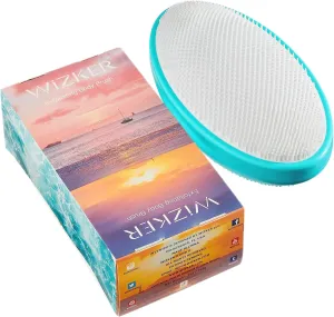 WIZKER® Premium Ingrown Hair Exfoliating Brush: Soft   Firm Face Body Scrubber, Sensitive Skin Exfoliator, Prevents Razor Bumps, Shave, Laser, Wax, Epilation, Dermaplaning – Waterproof, Mold Resistant