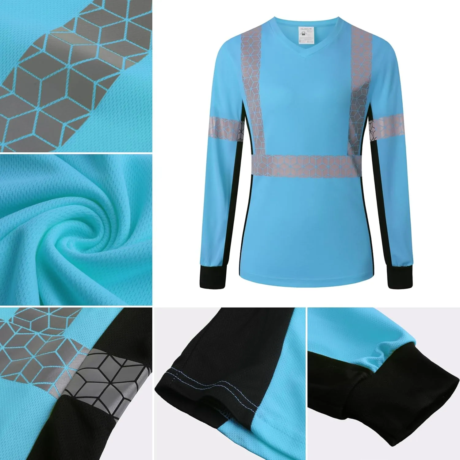 Women Safety Shirt,High Reflective T Shirt for Woman with Unusual Reflective Pattern,Short Sleeve Breathable