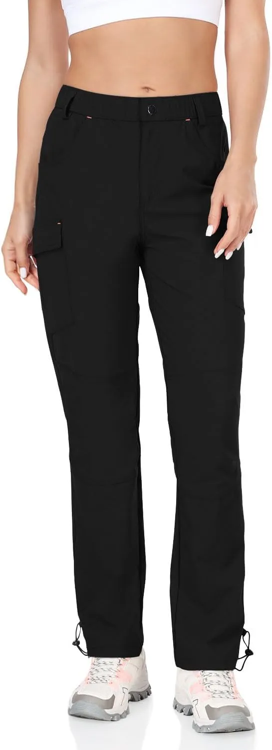 Women's Cargo Capris Hiking Pants Lightweight Waterproof Travel Outfits Camping Clothes Casual Summer Pockets