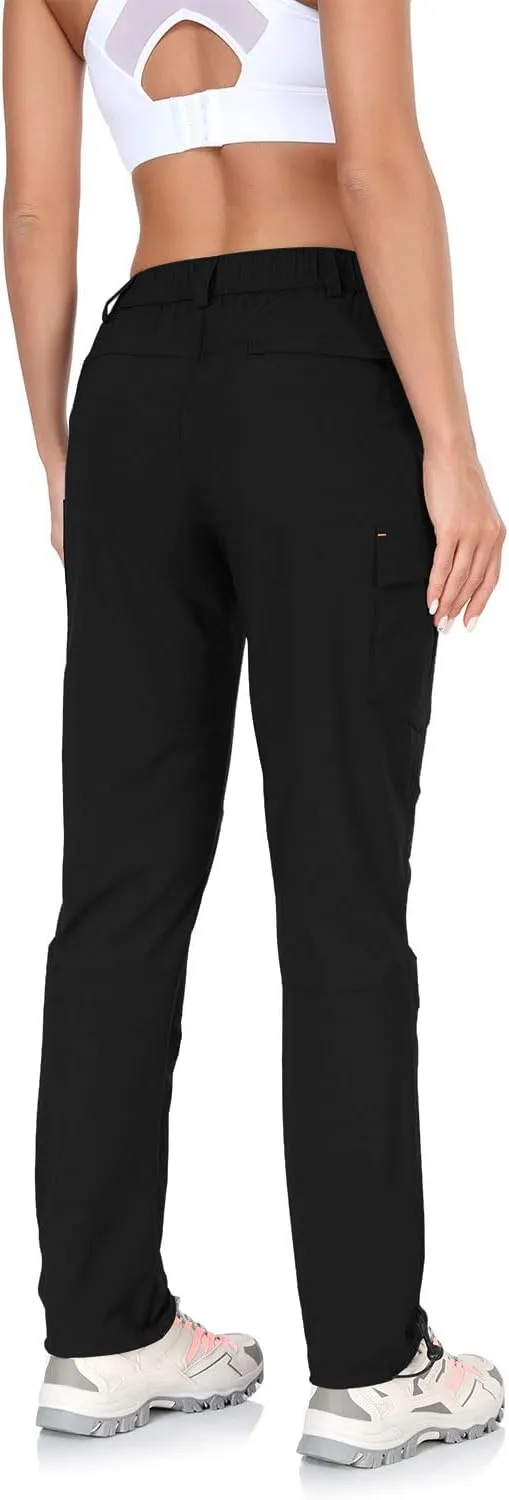Women's Cargo Capris Hiking Pants Lightweight Waterproof Travel Outfits Camping Clothes Casual Summer Pockets