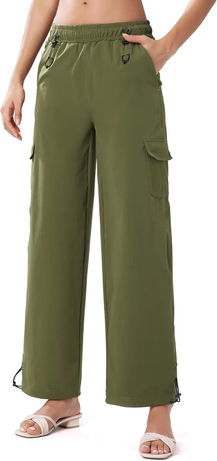 Women's Cargo Hiking Pants Waterproof Quick Dry Pants Outdoor Water Resistance Stretch Lightweight for Safari Casual Camping