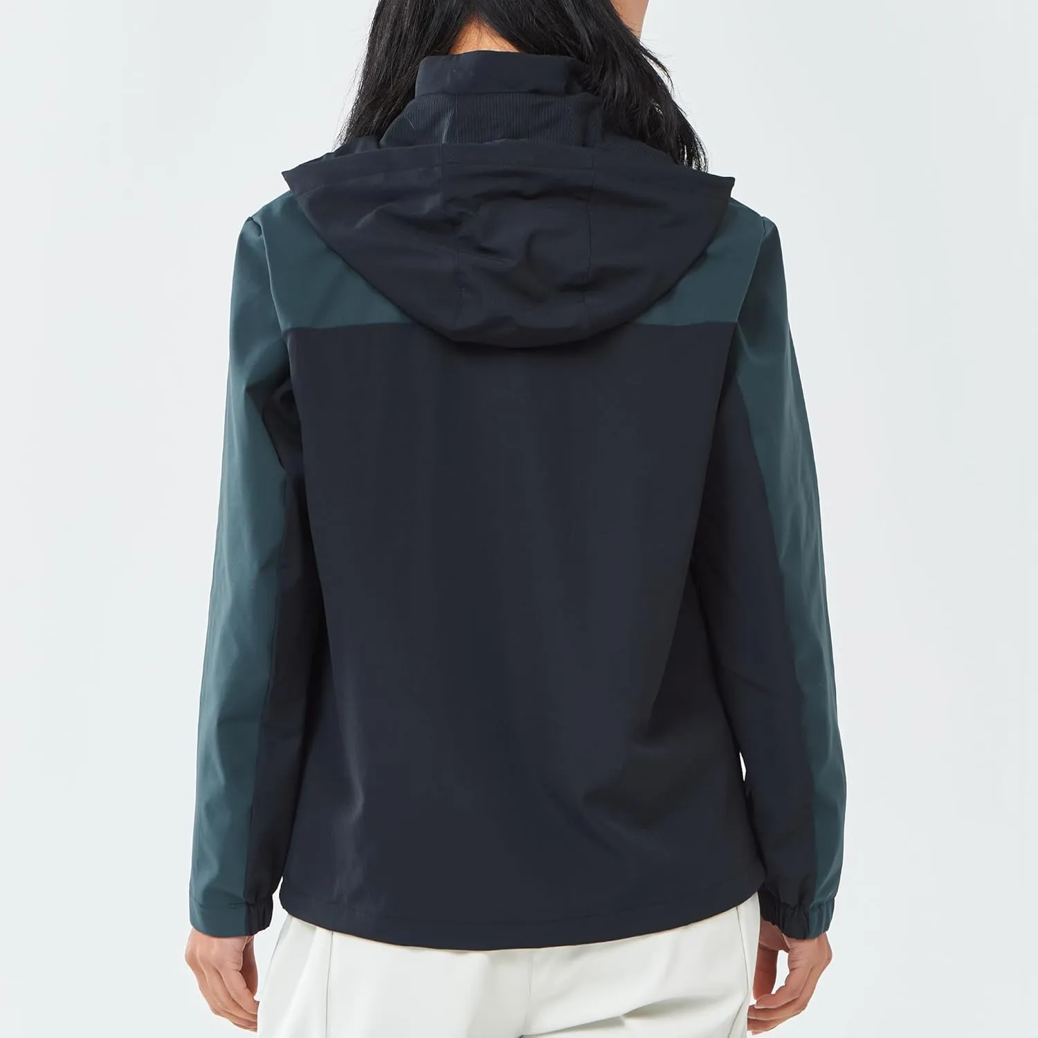 Women's Hooded Jacket Waterproof Breathable Spring Windproof Warm Jacket Lightweight Women