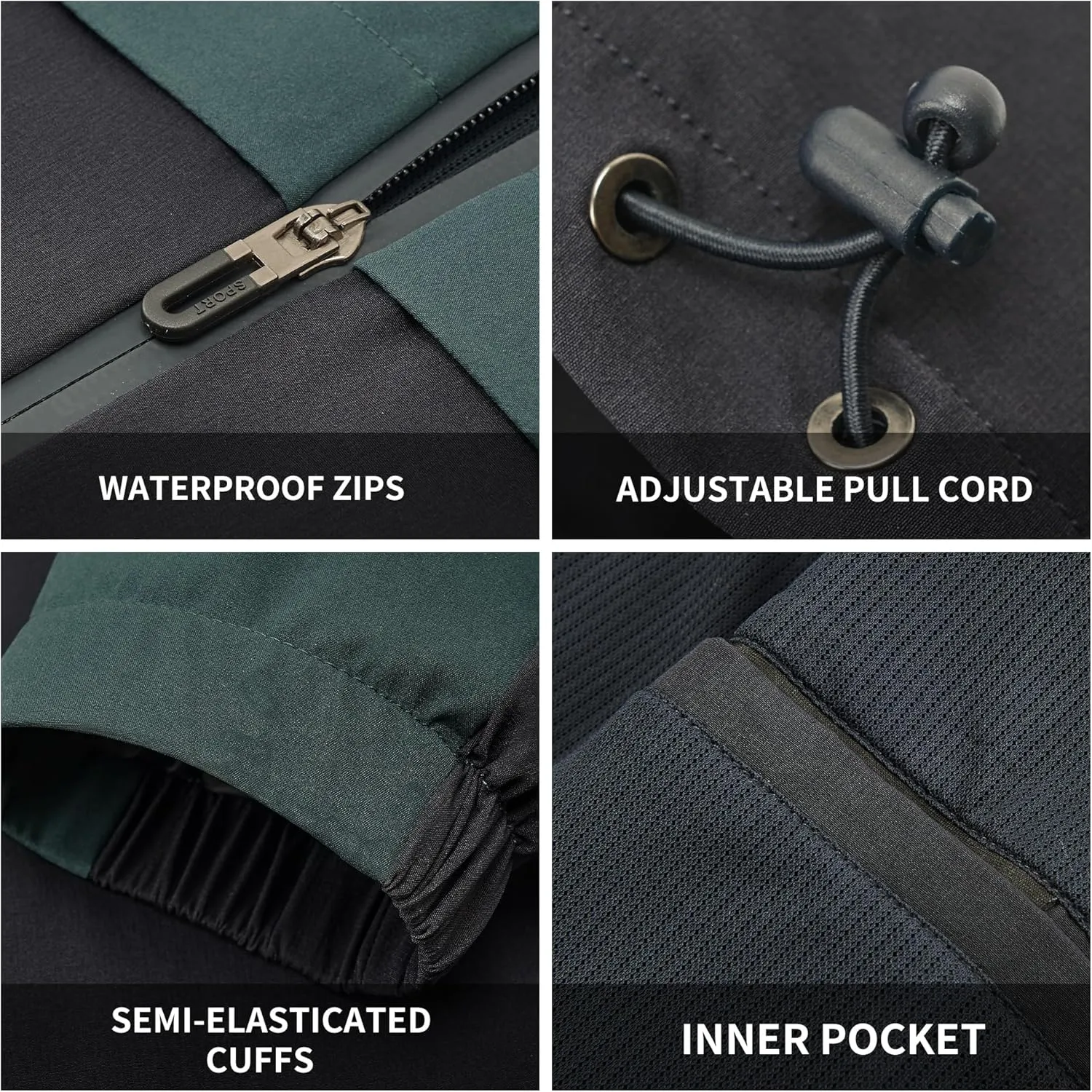 Women's Hooded Jacket Waterproof Breathable Spring Windproof Warm Jacket Lightweight Women