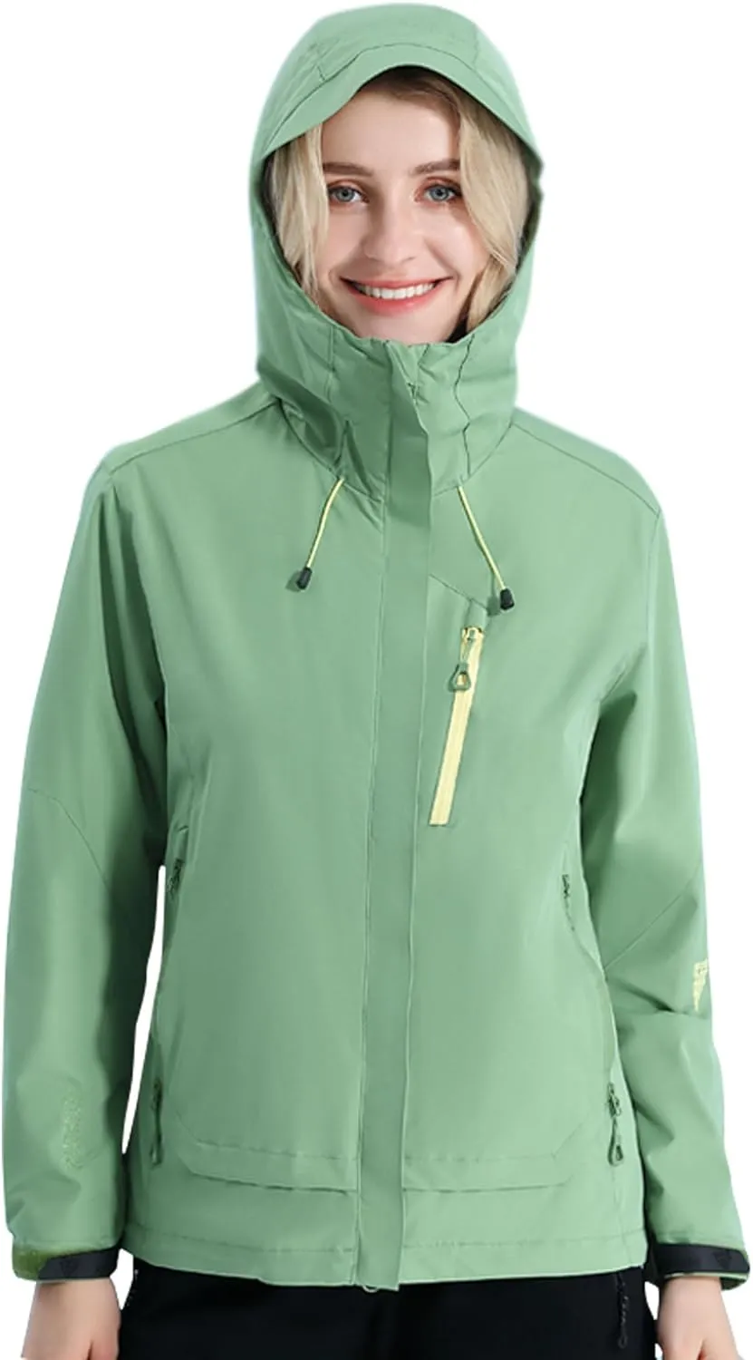 Women's Lightweight Rain Jacket Women's Waterproof Windproof Jacket Women's Hooded Jacket