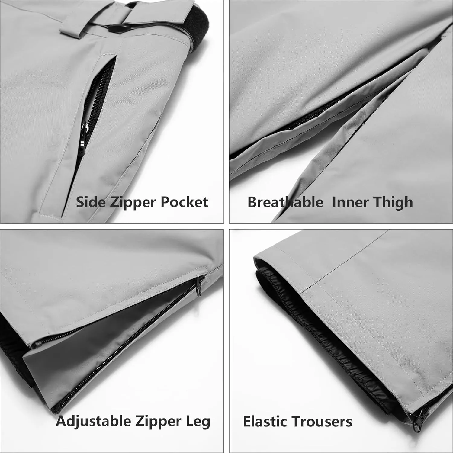Women's Slim Fit Snow Pants Waterproof Insulated for Winter Outdoor Hiking Snowboard Ski Pants