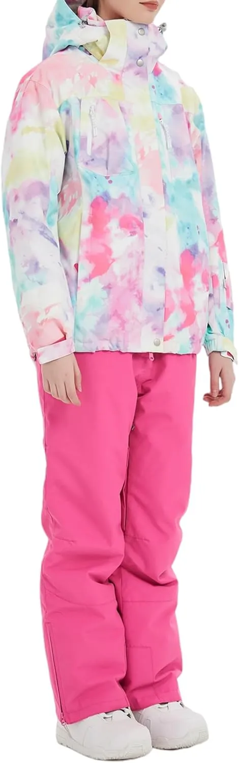 Women's Slim Fit Snow Pants Waterproof Insulated for Winter Outdoor Hiking Snowboard Ski Pants