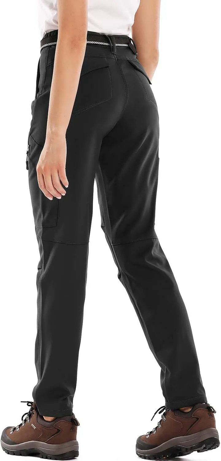 Womens Snow Pants waterproof hiking insulated Snowboard Outdoor Softshell ski Pants Zipper pockets