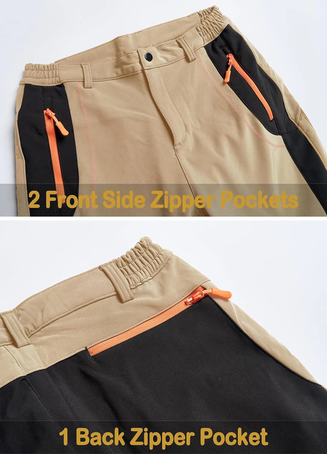 Women's Snow Ski Pants Fleece Lined Winter Outdoor Waterproof Insulated Warm Softshell Hiking Cargo Pants