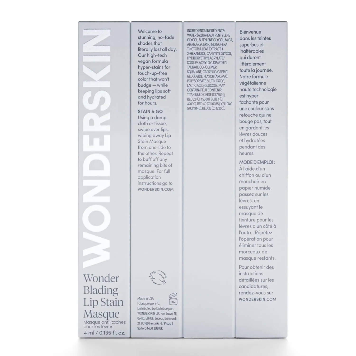 Wonderskin Wonder Blading Lip Stain Peel Off and Reveal Kit - Long Lasting, Waterproof Pink Lip Tint, Transfer Proof Natural Makeup Stain Kit (Darling)