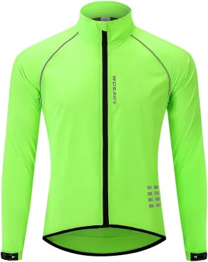 WOSAWE Men's Cycling Wind Jacket Reflective Ultralight Windbreaker