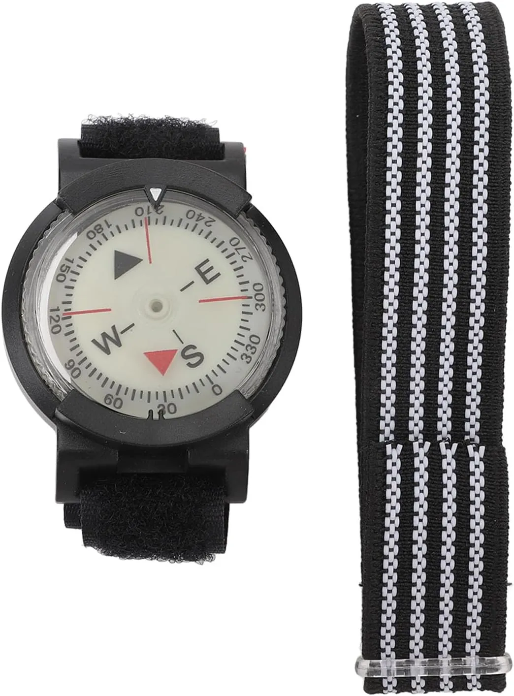 Wrist Compass, Waterproof Micro Compass, Portable Outdoor Waterproof Pressure Resistant Compass, Glow in The Dark Compass Watch, for Scuba, Camping, Kayaking and Outdoor Sports