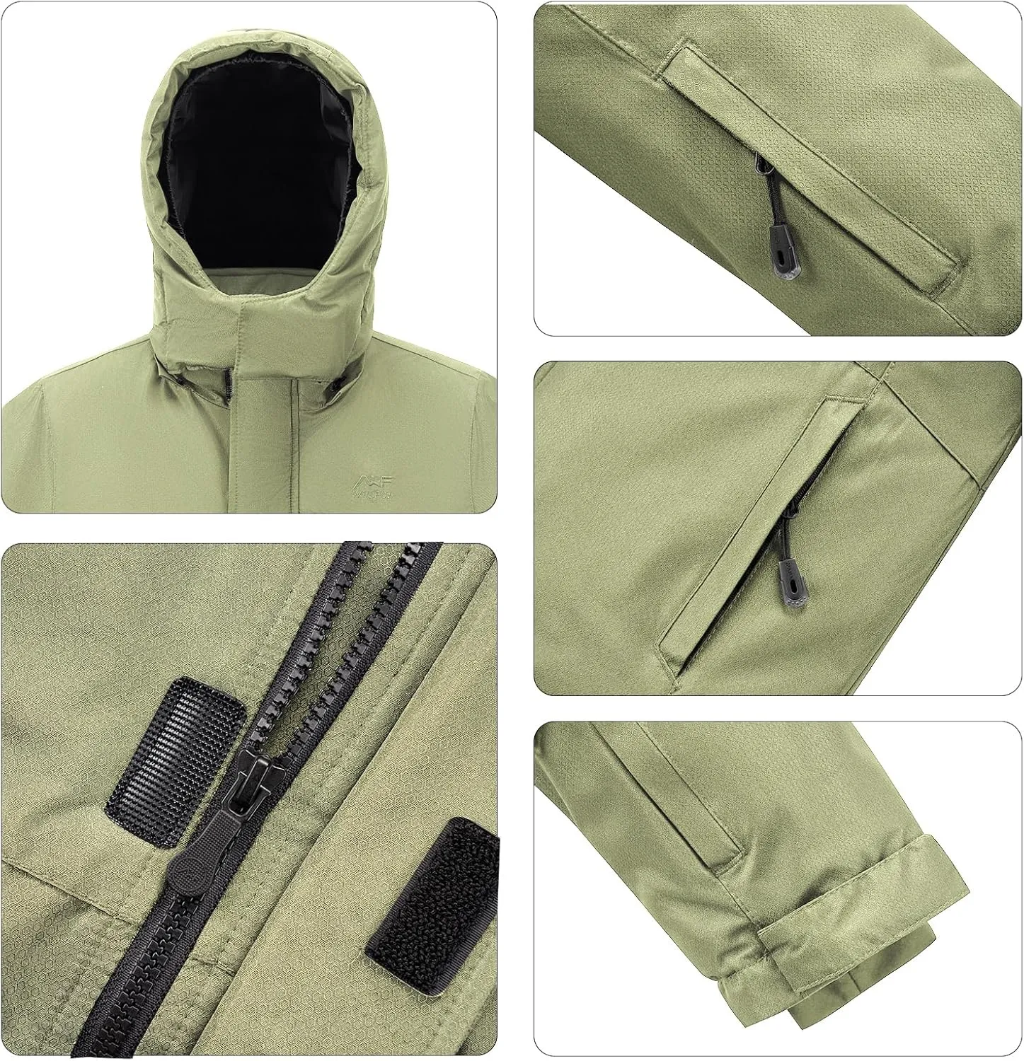 WULFUL Kid's Waterproof Ski Jacket Warm Fleece Hooded Boy's and Girl's Winter Snow Coat Outwear,Windproof RainCoat