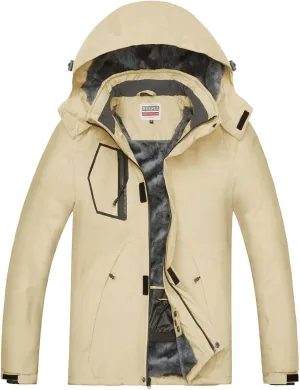 WULFUL Men's Waterproof Ski Jacket Warm Winter Snow Coat Mountain Windbreaker