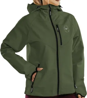 Wulibike Rain Jackets Women Waterproof Softshell Cycling Fleece Windbreaker Cold Weather Running Jacket Hooded Hiking Coat