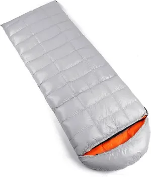 XTYPE Designs Synthetic Fill Down Outdoor Camping Sleeping Bag for Hiking Waterproof (Color : Grey, Size : Large-800G)