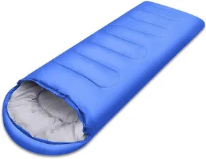 XTYPE Portable Envelope Sleeping Bag Outdoor Adult Waterproof Travel Hiking Ultralight Sleeping Bag with Cap Camping Equipment (Color : Blue)