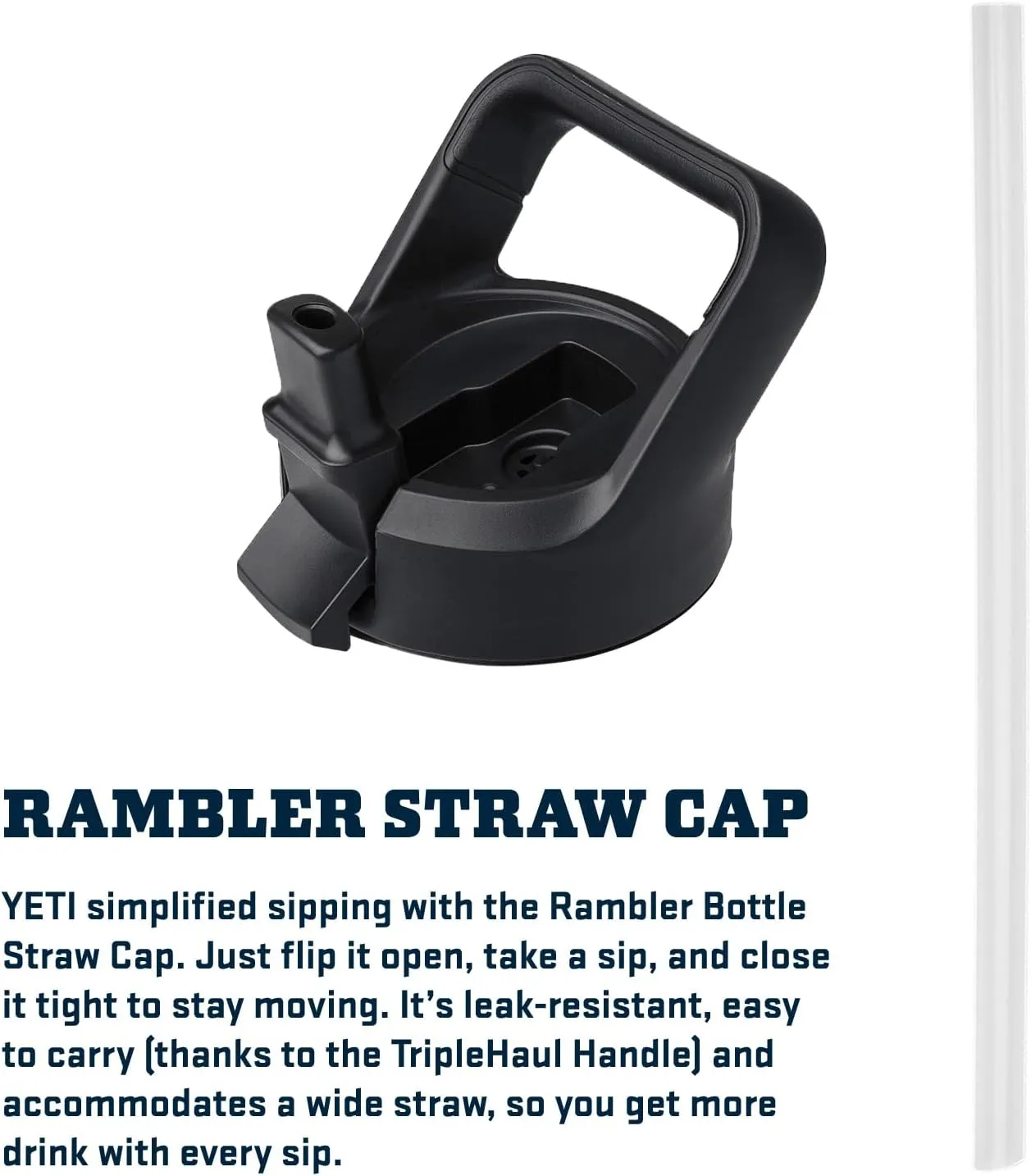 YETI Rambler 18 oz Bottle, Vacuum Insulated, Stainless Steel with Color Matching Straw Cap, Big Sky Blue