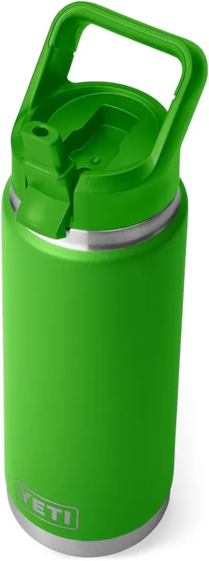 YETI Rambler 26 oz Bottle, Vacuum Insulated, Stainless Steel with Color Matching Straw Cap