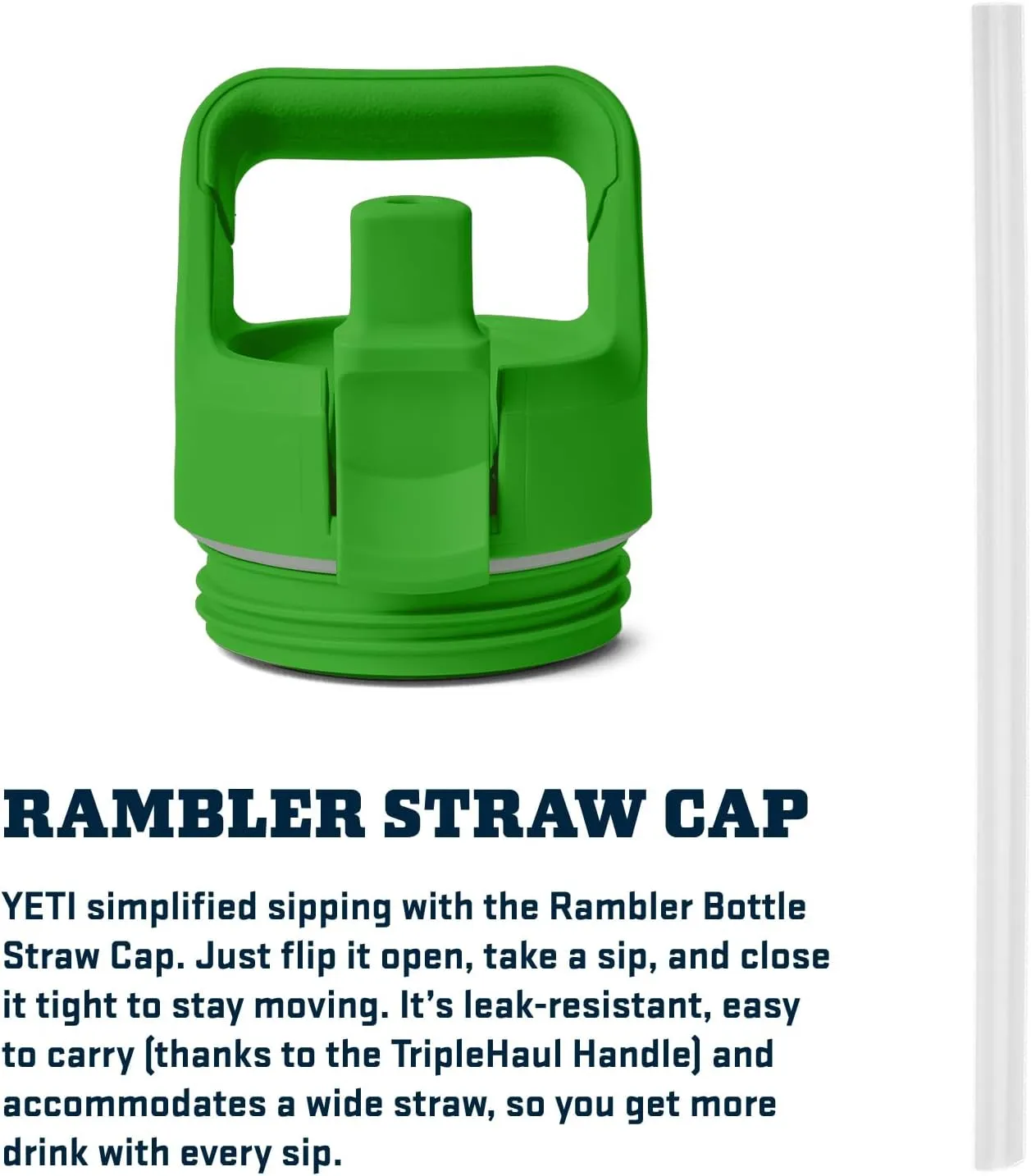 YETI Rambler 26 oz Bottle, Vacuum Insulated, Stainless Steel with Color Matching Straw Cap