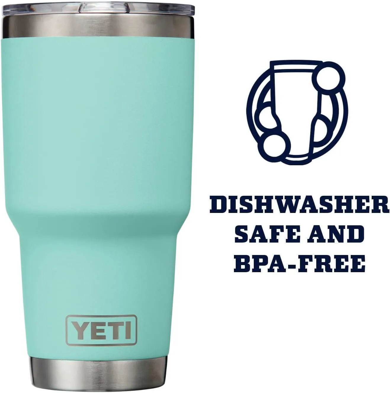 YETI Rambler 30 oz Stainless Steel Vacuum Insulated Tumbler w/MagSlider Lid, Seafoam