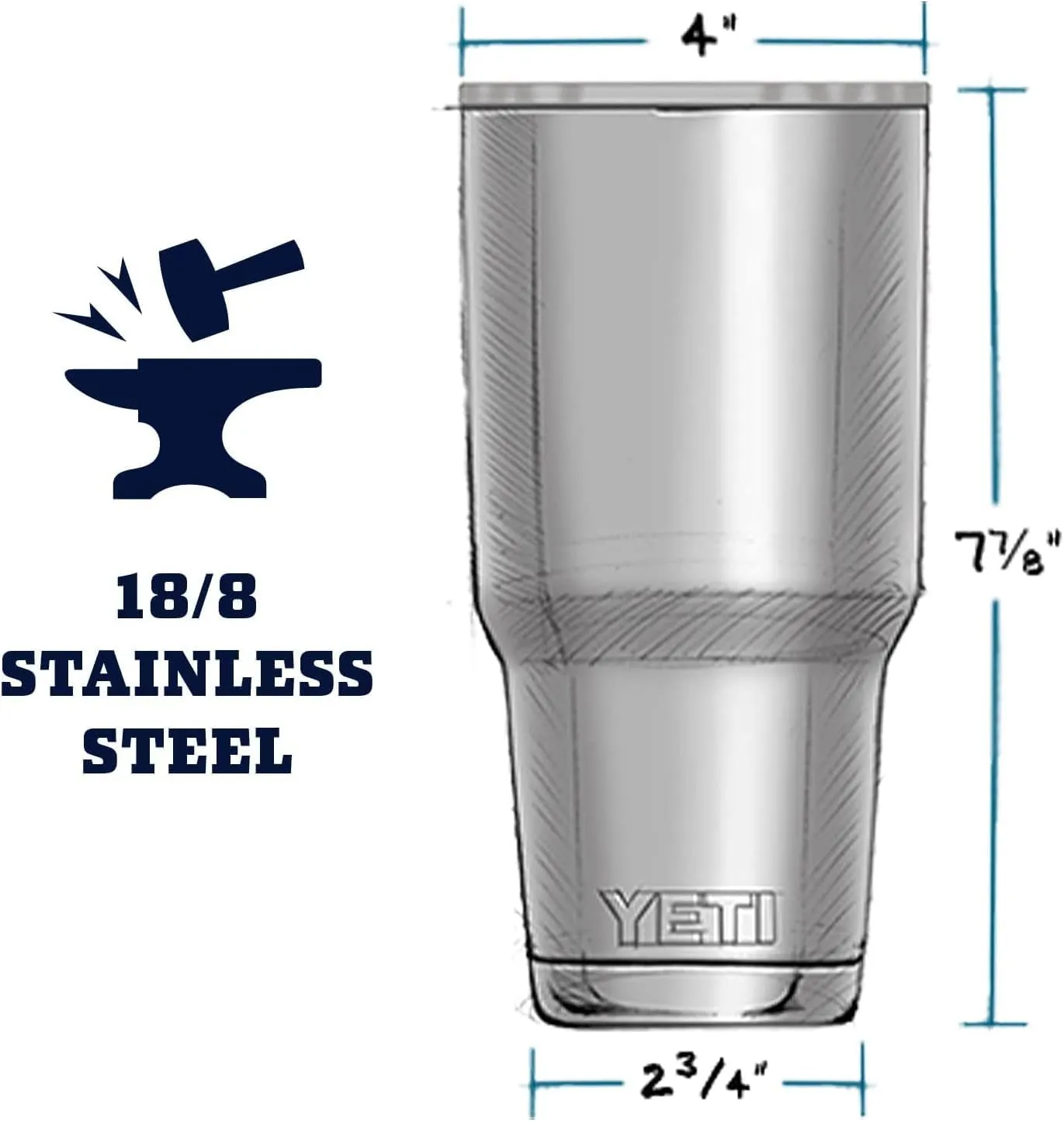 YETI Rambler 30 oz Stainless Steel Vacuum Insulated Tumbler w/MagSlider Lid, Seafoam