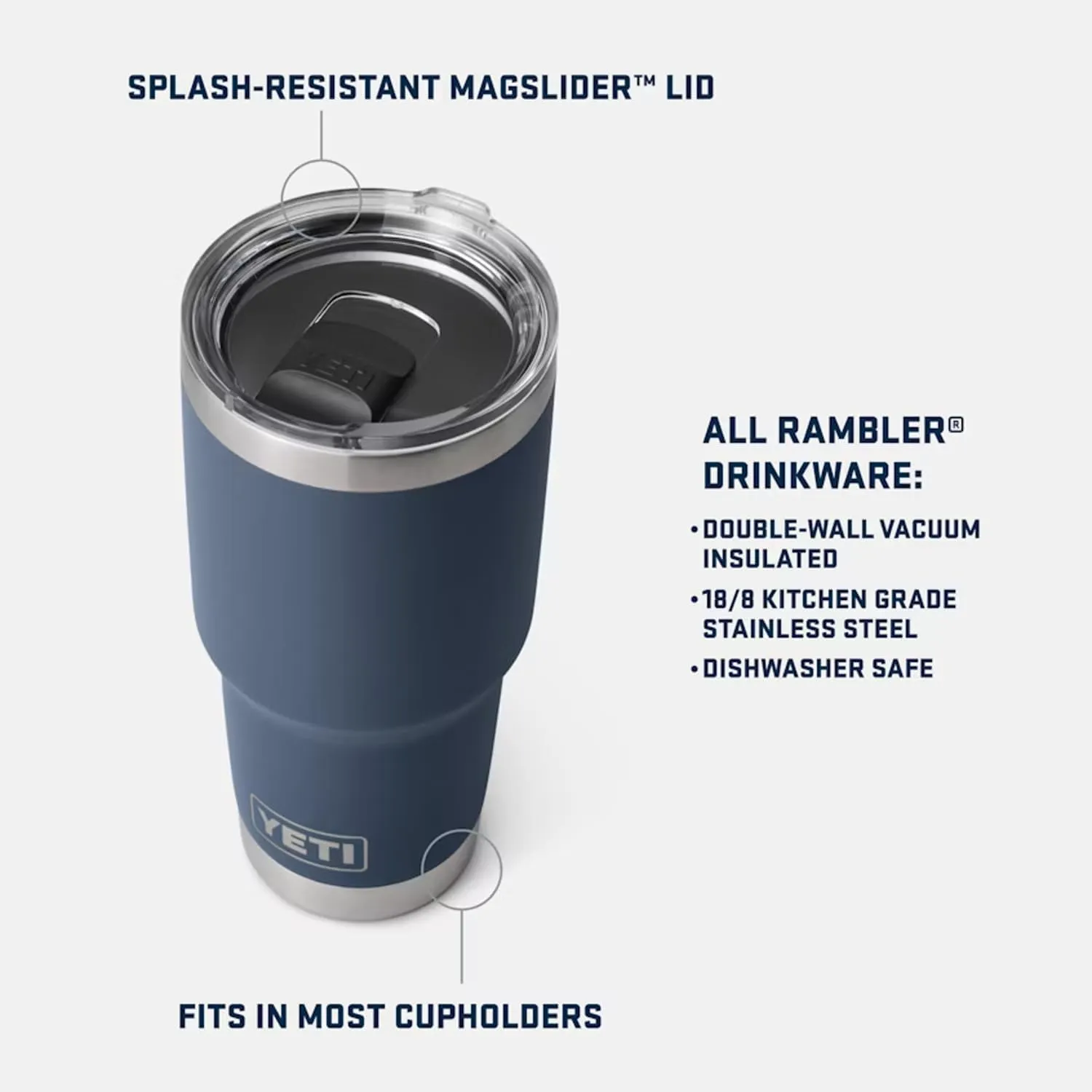 YETI Rambler 30 oz Tumbler, Stainless Steel, Vacuum Insulated with MagSlider Lid, Beekeeper