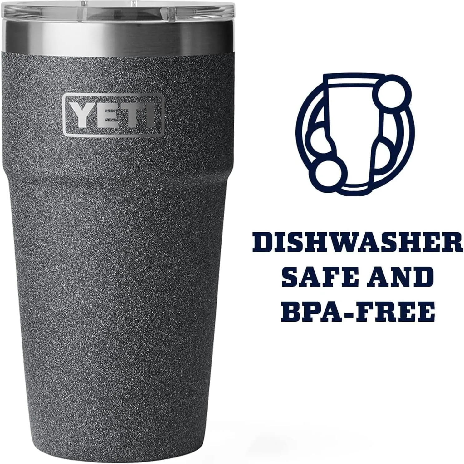 YETI Rambler Stackable Pint, Vacuum Insulated, Stainless Steel with MagSlider Lid