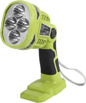 YEX-BUR 12W 1120LM LED Work Light for Ryobi 18v Battery, Portable Handheld Flashlight Project Light for Camping Workshop Garage