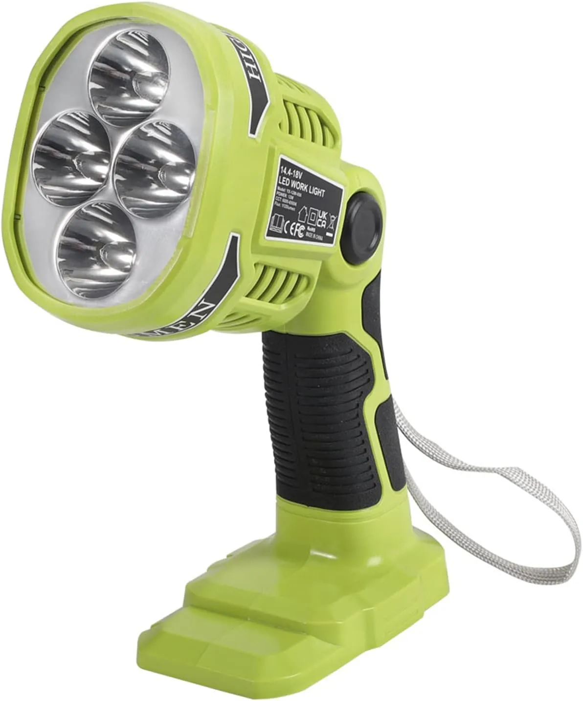 YEX-BUR 12W 1120LM LED Work Light for Ryobi 18v Battery, Portable Handheld Flashlight Project Light for Camping Workshop Garage