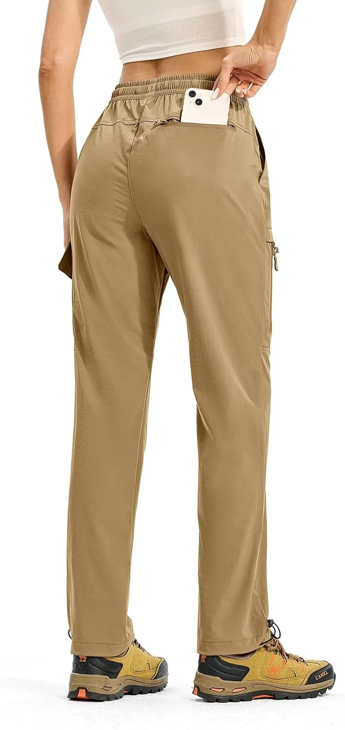 YSENTO Womens Cargo Pants Lightweight Water Resistant Quick Dry Camping Travel Hiking Pants with Pockets