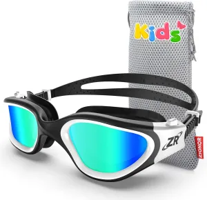 ZIONOR Kids Swim Goggles, G1MINI Polarized Swimming Goggles Comfort for Age 6-14