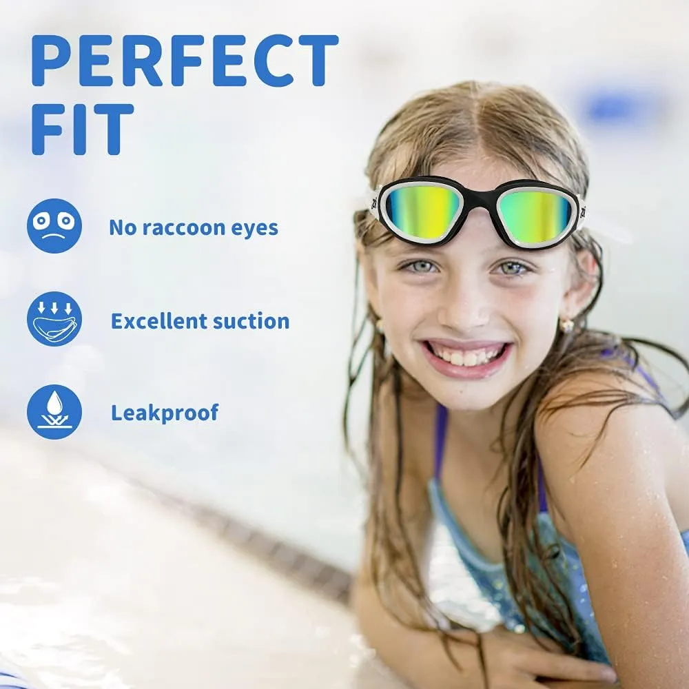 ZIONOR Kids Swim Goggles, G1MINI Polarized Swimming Goggles Comfort for Age 6-14