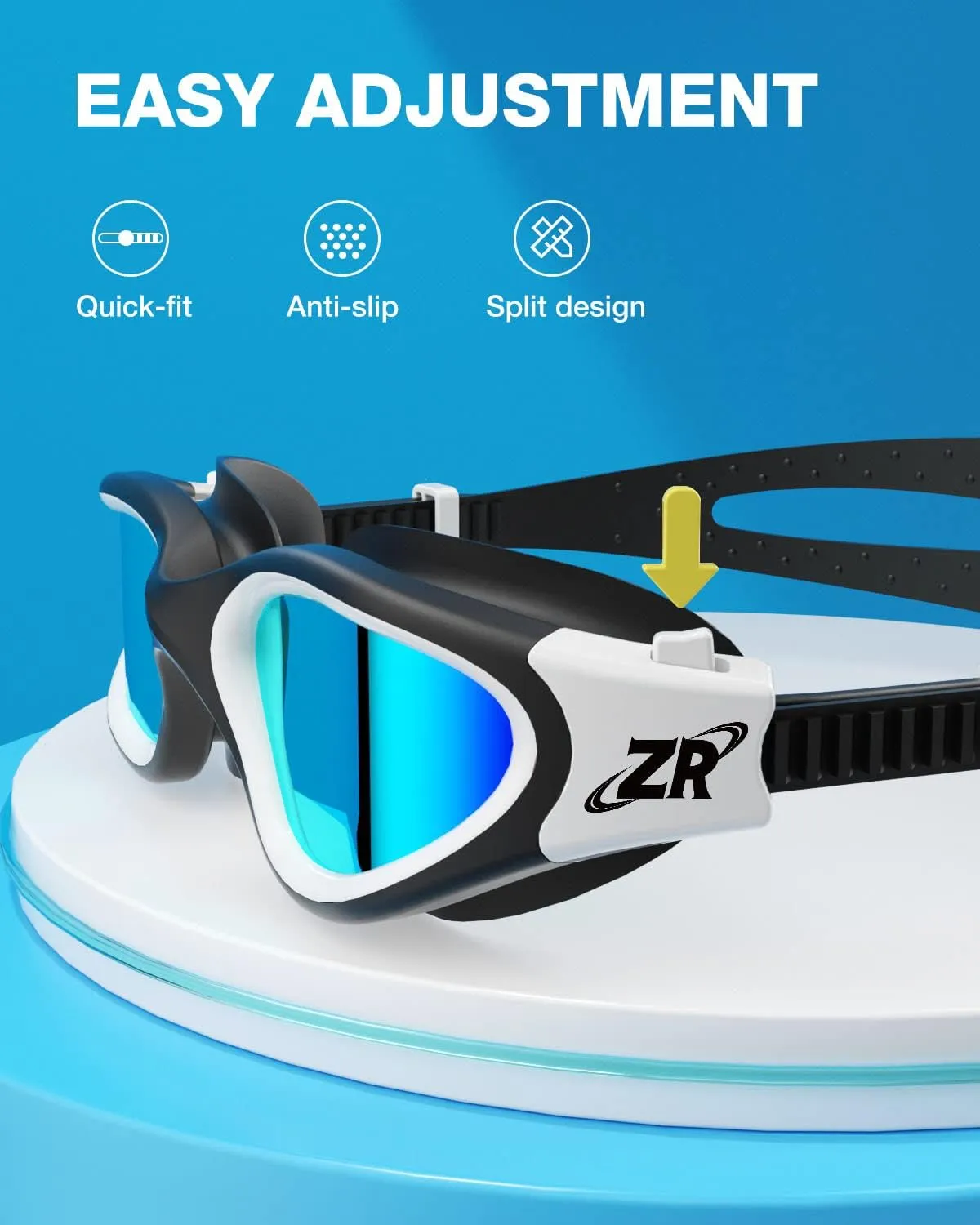 ZIONOR Kids Swim Goggles, G1MINI Polarized Swimming Goggles Comfort for Age 6-14