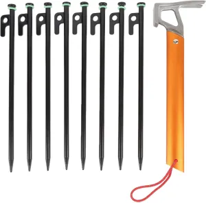 ZJchao Camping Stakes Lightweight Tent Pegs with Guy Lines for Stability and Wind Camping Hiking
